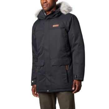 Columbia South Canyon Long Down Parka, Chamarras Negros Para Hombre | 206947-WEM